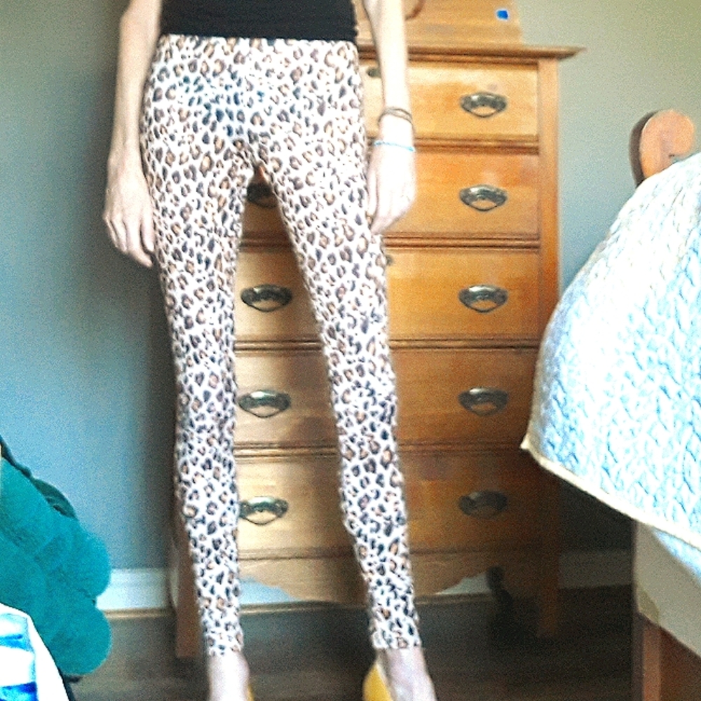 H&M Animal Print Cigarette Pant